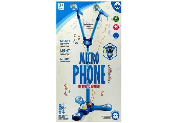 Microphone Karaoke Set Blue Tripod