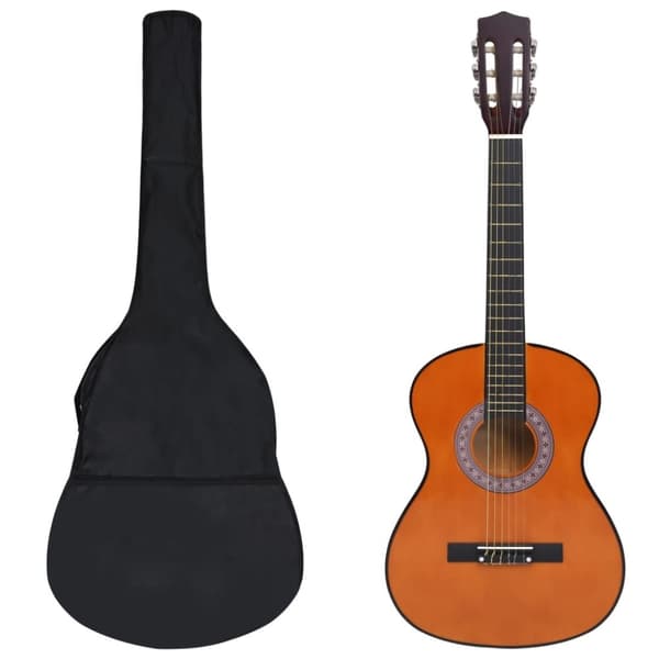 Gitarr för nybörjare 8 delar klassisk svart 3/4 36"