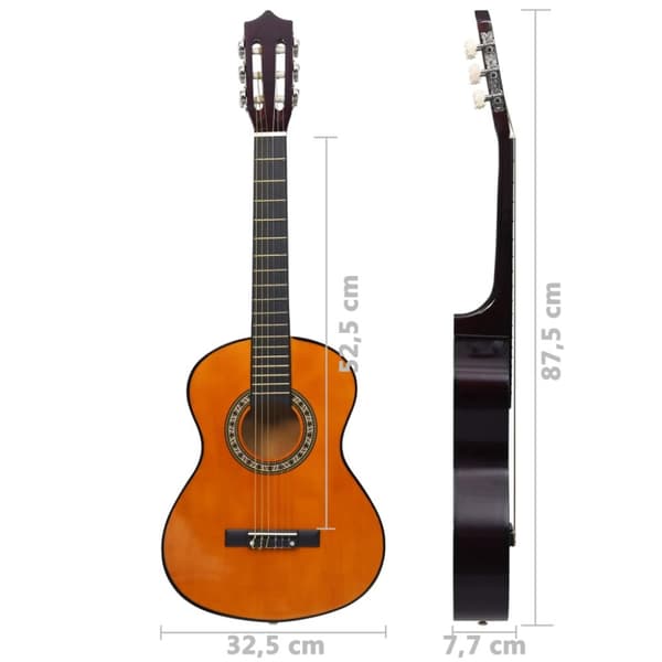 klassisk guitar for begyndere og børn 1/2 34" lindetræ