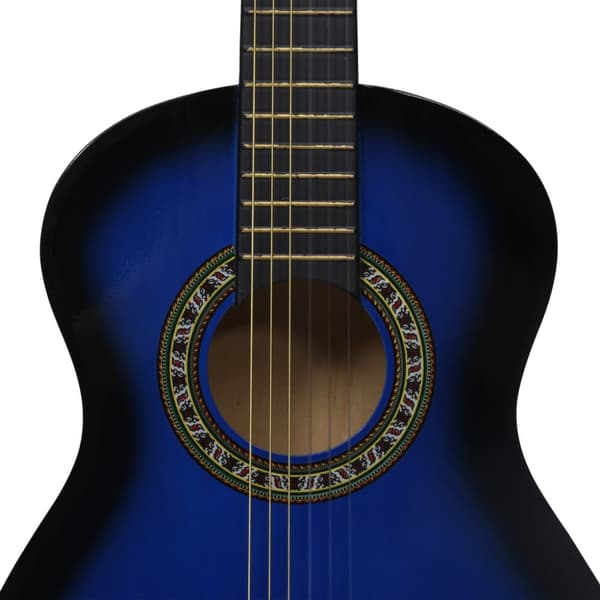 Gitarr för nybörjare och barn med fodral klassisk blå 1/2 34"
