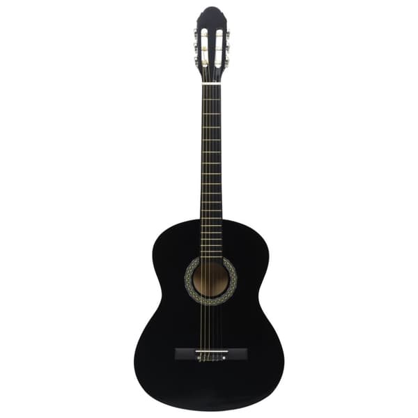 klassisk guitar med taske for begyndere 4/4 39" sort