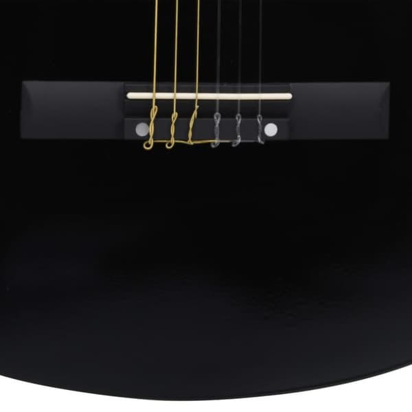 klassisk guitar med taske for begyndere 4/4 39" sort