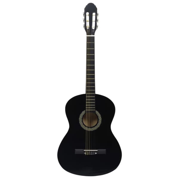 klassisk guitar til begyndere 4/4 39" lindetræ sort