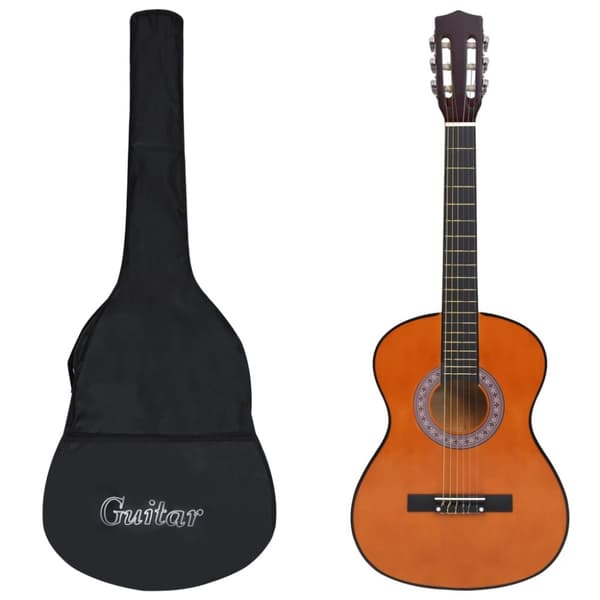 Gitarr för nybörjare med fodral klassisk 3/4 36"