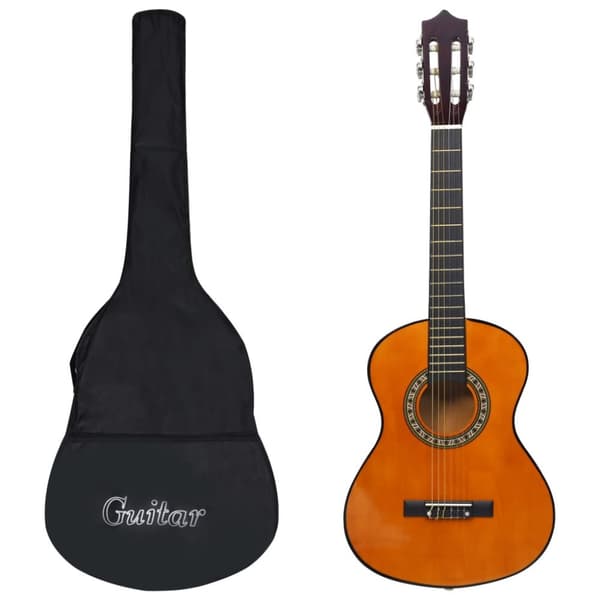 klassisk guitar med taske for begyndere og børn 1/2 34"