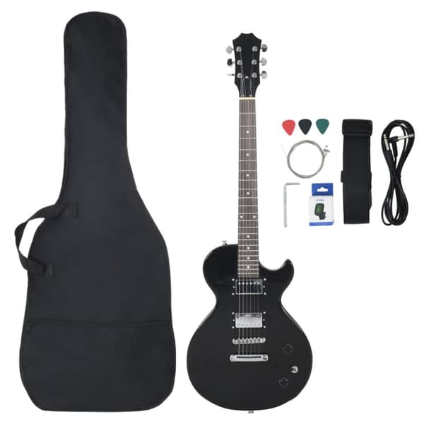 Elgitarr för nybörjare med väska svart 4/4 39"
