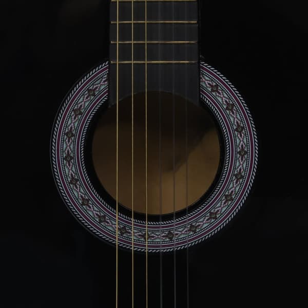 Gitarr för nybörjare och barn klassisk svart 3/4 36"