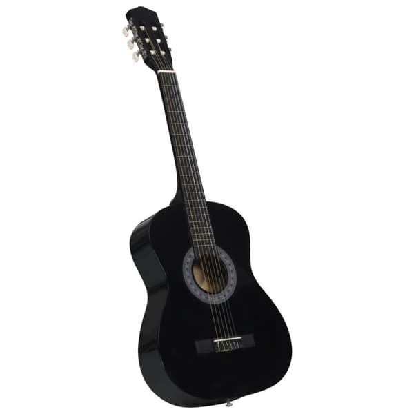 Gitarr för nybörjare och barn klassisk svart 3/4 36"