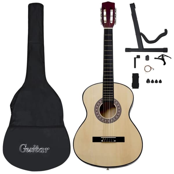 Klassiskt gitarrset 12 delar klassisk 4/4 39"