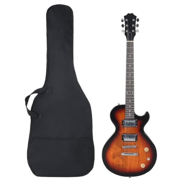 elektrisk basguitar til begyndere inkl. taske 4/4 39" brun sort