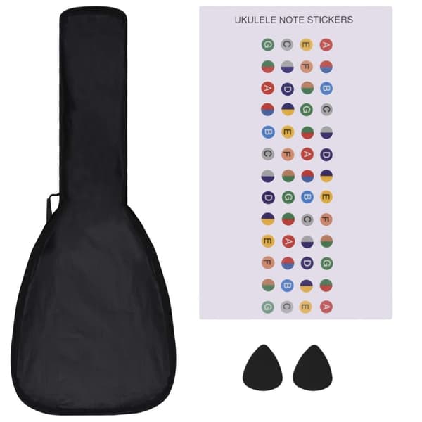 vidaXL Ukulele med väska för barn sopran mörkt trä 23" -  Stränginstrument