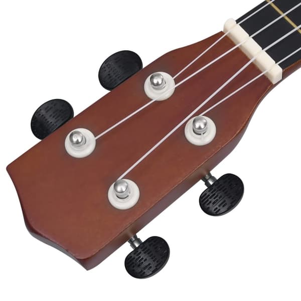 vidaXL Ukulele med väska för barn sopran mörkt trä 23" -  Stränginstrument