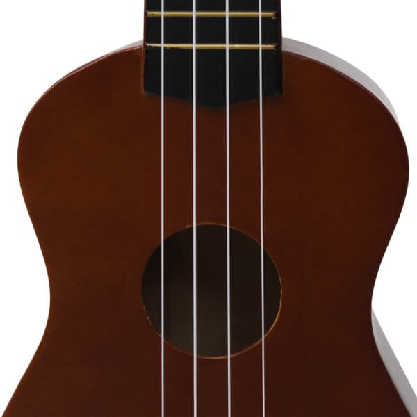 vidaXL Ukulele med väska för barn sopran mörkt trä 23" -  Stränginstrument