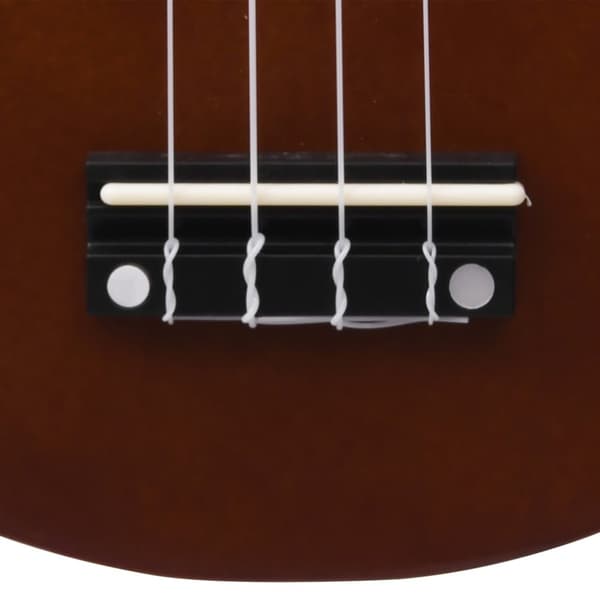 vidaXL Ukulele med väska för barn sopran mörkt trä 23" -  Stränginstrument