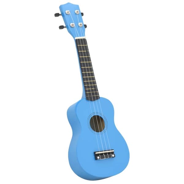 Sopranukulele med väska för barn sopran babyblå 21"