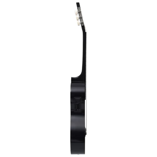 klassisk western cutaway guitar med equalizer og 6 strenge sort