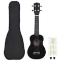 Miniatyrbild 1 av 2: Sopranukulele med väska för barn sopran svart 21"