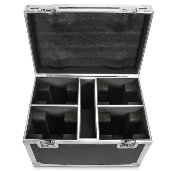 Scenebelysning Flight Case, Høj kvalitet læder, Indbyggede hjul og håndtag