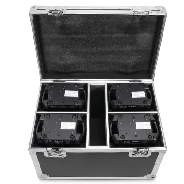 Scenebelysning Flight Case, Høj kvalitet læder, Indbyggede hjul og håndtag