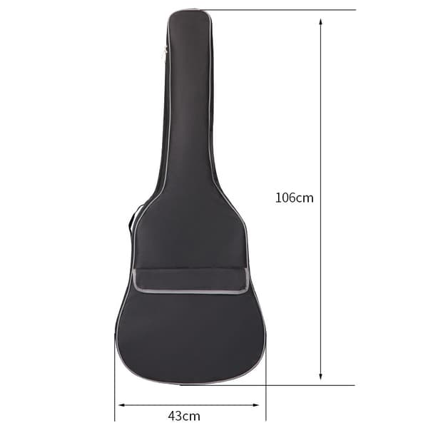 INF Akustisk Gitarrväska 40-41 Tum Tjock Vadderad Gitarrfodral