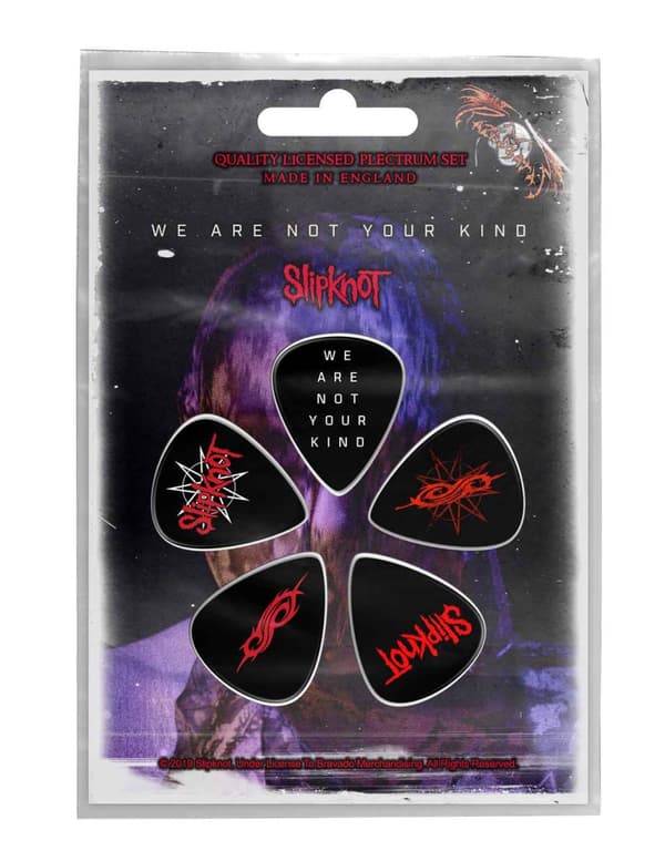Slipknot Guitar Picks We Are Not Your Kind Band Logo Official Plectrum 5 Pack One Size