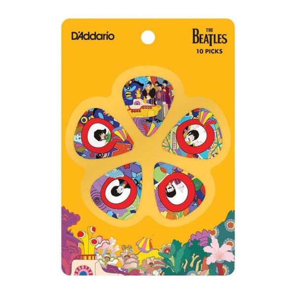 D'Addario 1CWH2-10B7 - 10 gitarrval The Beatles Yellow Submarine – lätt