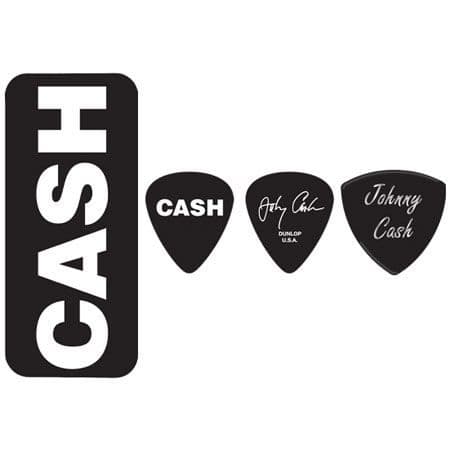 Mediators - DUNLOP JCPT04H - Johnny Cash Bold - Svart