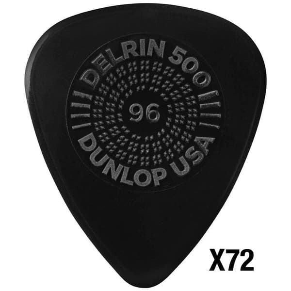 Dunlop 450R096 Delrin 500 Prime Grepp 0,96 mm Paket om 72 Plektrum