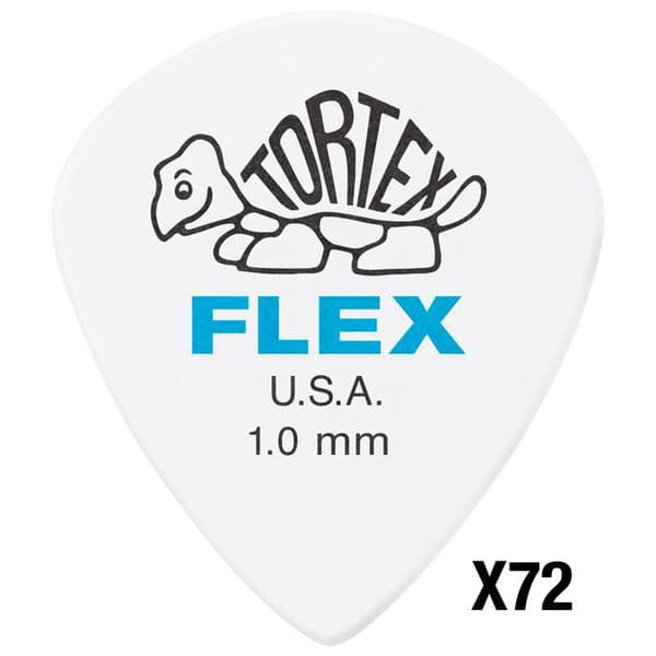 Dunlop 468R100 Tortex Flex Jazz III 1,00 mm Paket med 72 Plektrum