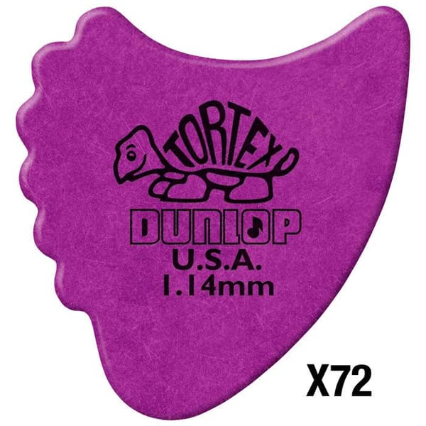 Dunlop 414R114 Tortex Fin 1,14mm Paket med 72 Plektrum