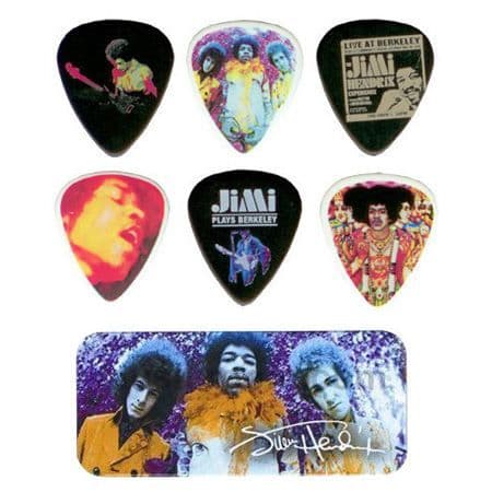 Médiator - DUNLOP - JH-PTR01M - Jimi Hendrix Samlare - Medium - Vit