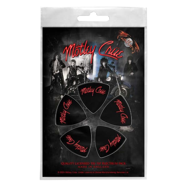 Motley Crue Logo Tri-Tip Guitar Pick Pack Set of 5 One Size