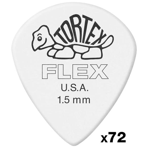 Dunlop 466R150 Tortex Flex Jazz III XL 1,50 mm Paket med 72 Plektrum