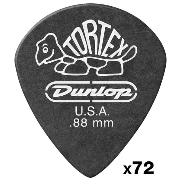 Dunlop 482R088 Tortex Pitch Black Jazz III 0,88 mm Paket med 72