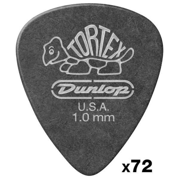 Dunlop 488R100 Tortex Pitch Black 1,00 mm Paket med 72 Plektrum