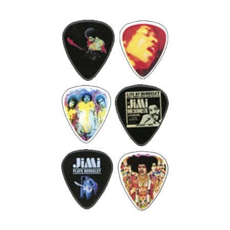DUNLOP JH-PTR02M Pick - Jimi Hendrix Collector - Box med 12 medelstora val BOLD AS LOV