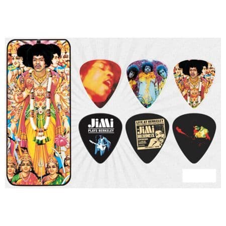 DUNLOP JH-PTR02M Pick - Jimi Hendrix Collector - Box med 12 medelstora val BOLD AS LOV