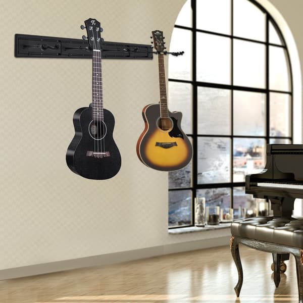 Guitar Rack Vægmontering, Pladsbesparende Design, Justerbare Krog, Holdbart Materiale