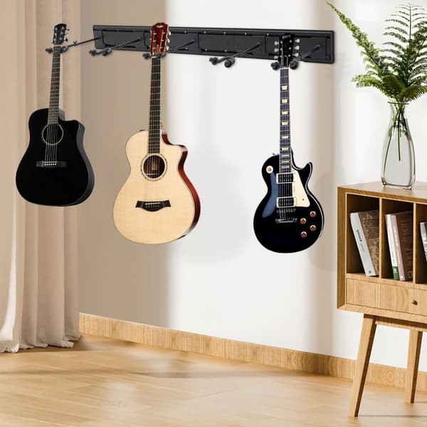 Guitar Rack Vægmontering, Pladsbesparende Design, Justerbare Krog, Holdbart Materiale