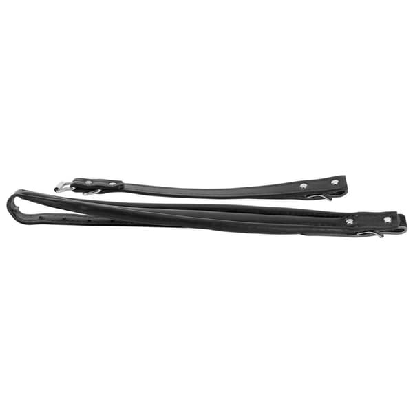 Justerbar PU-läder Dragspel Axelrem Set - 2st, Svart