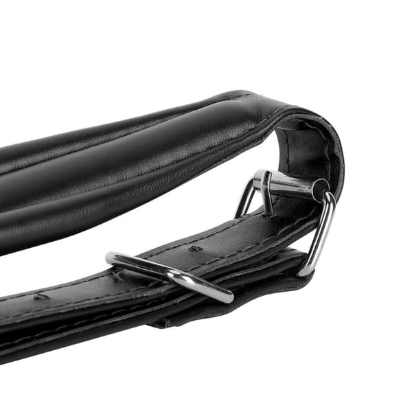 Justerbar PU-läder Dragspel Axelrem Set - 2st, Svart