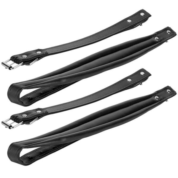 Justerbar PU-läder Dragspel Axelrem Set - 2st, Svart