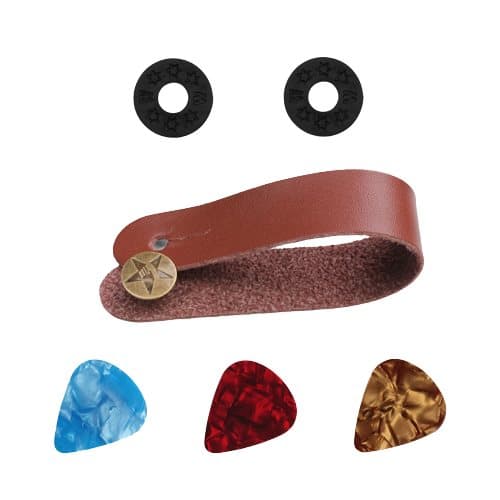 Avtagbar gitarrremslås gitarrhalsremsknapp gitarrplockar