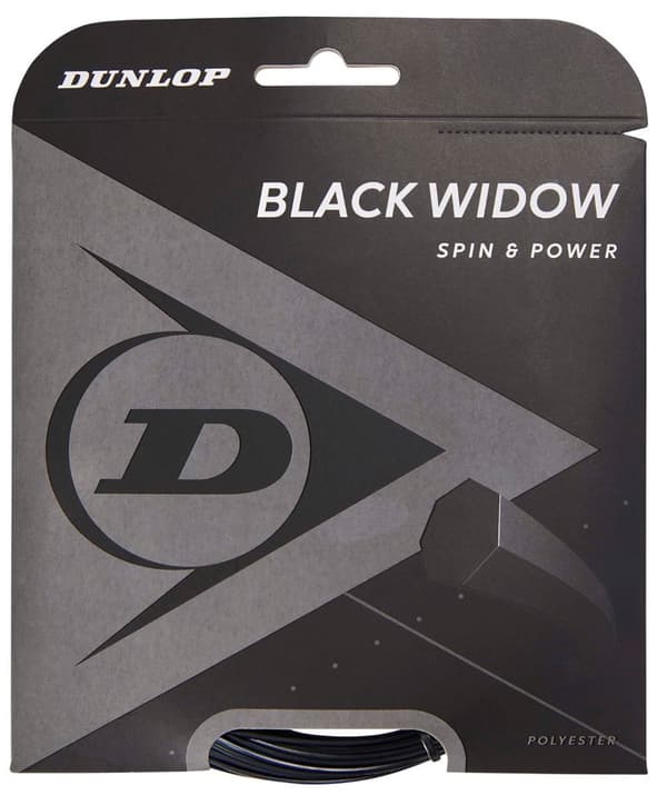 Strings for tennis racket DUNLOP BLACK WIDOW 16g/1.31mm 12m