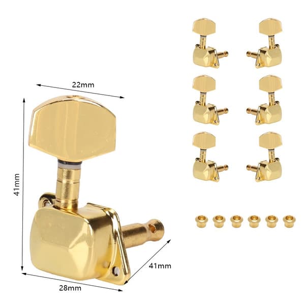 INF 6 stykker stemmeklynger, gitar semi-lukkede tuning knagger String Tuners Keys