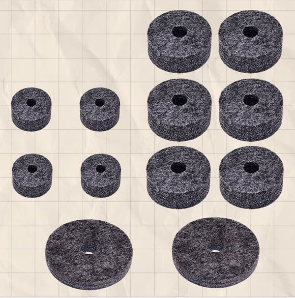 INF 12-pakning Cymbal filt trommesett filt Cymbal Pads trommeputer