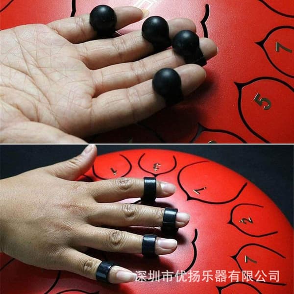 INF Kalimba Thumb Piano Finger Sleeves Set med Finger Pick