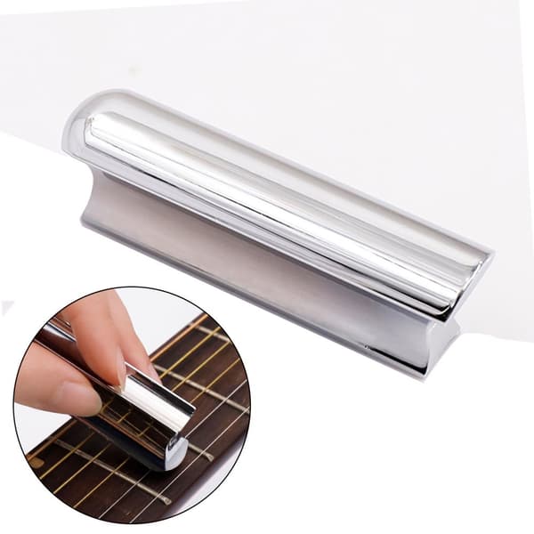 INF 10 stk gitar slide sett - metall slides og fingerplekter
