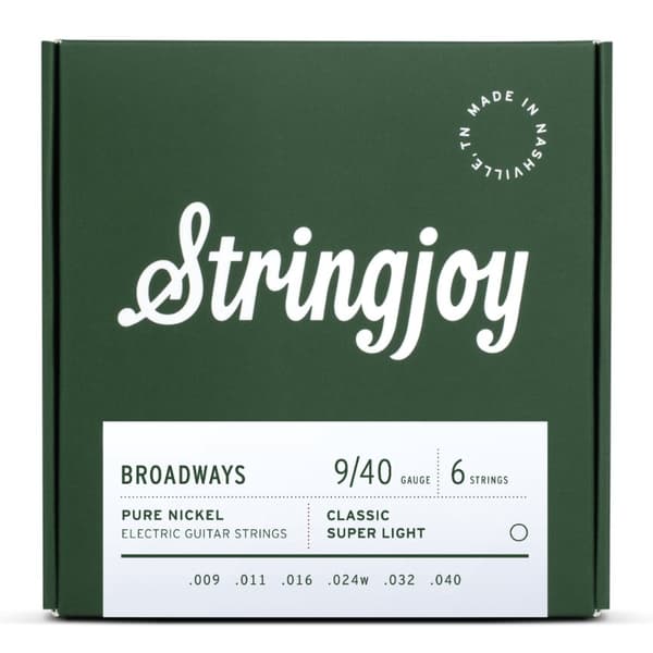 Stringjoy BR0940 sähkökitaran kielet Broadways 9-40