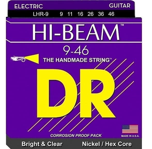 DR Hi-Beams Elgitarr Nickel/Hex Core Strings 9-46 (LHR-9)
